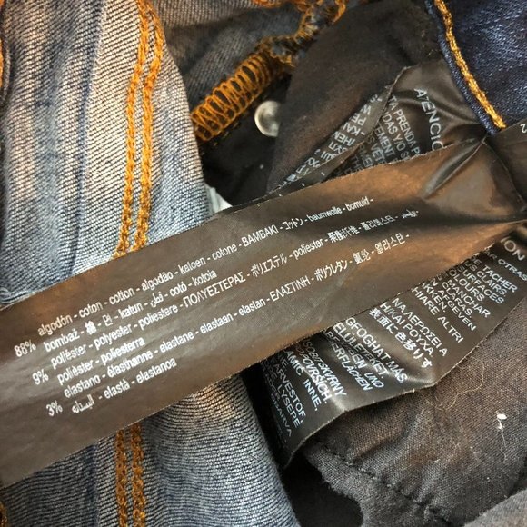 Zara Vendome Blue Wash The High Waist Skinny Cotton Blend Denim Jeans Size 2 - Picture 5 of 5